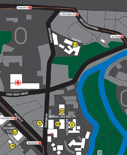Lageplan Weinbergcampus