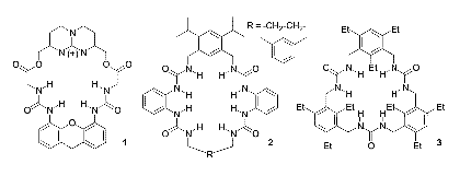 Abb. 1: Beispiele für Anionenrezeptormoleküle