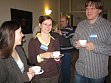 Coffee break. Anja, Tina, and Andreas.